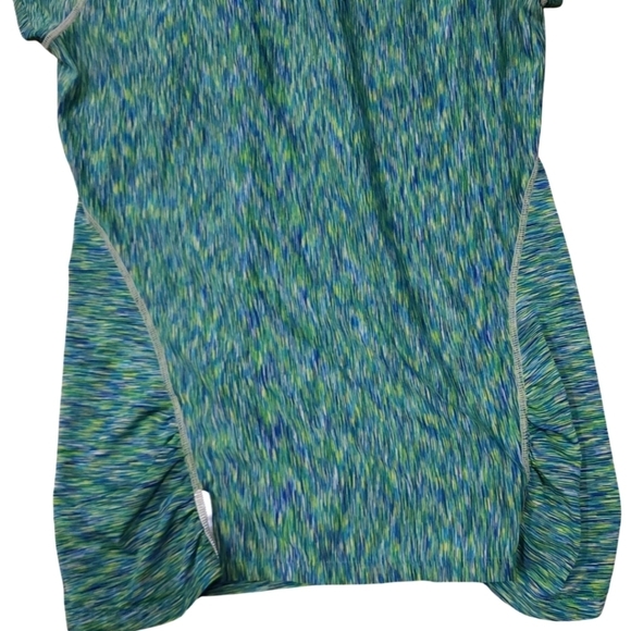 Athleta Pop Space Dye Shirt with Zipper Pocket in Green size XS - Picture 4 of 12